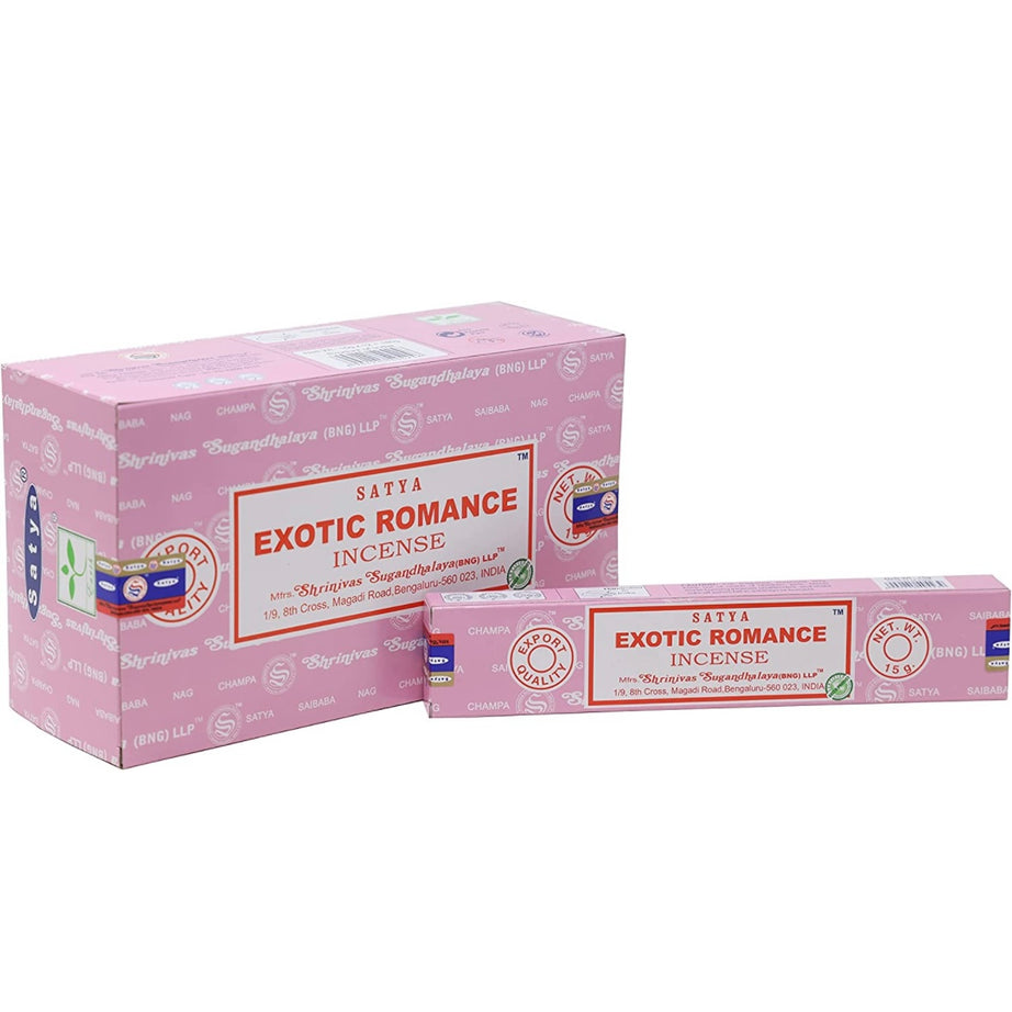 SATYA EXOTIC ROMANCE INCENSE STICKS 15 GM - Default Title -