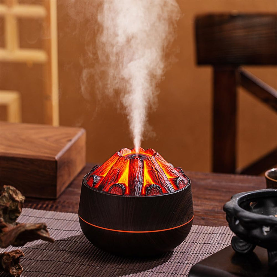 Mini Volcano Humidifier - Light Wood -