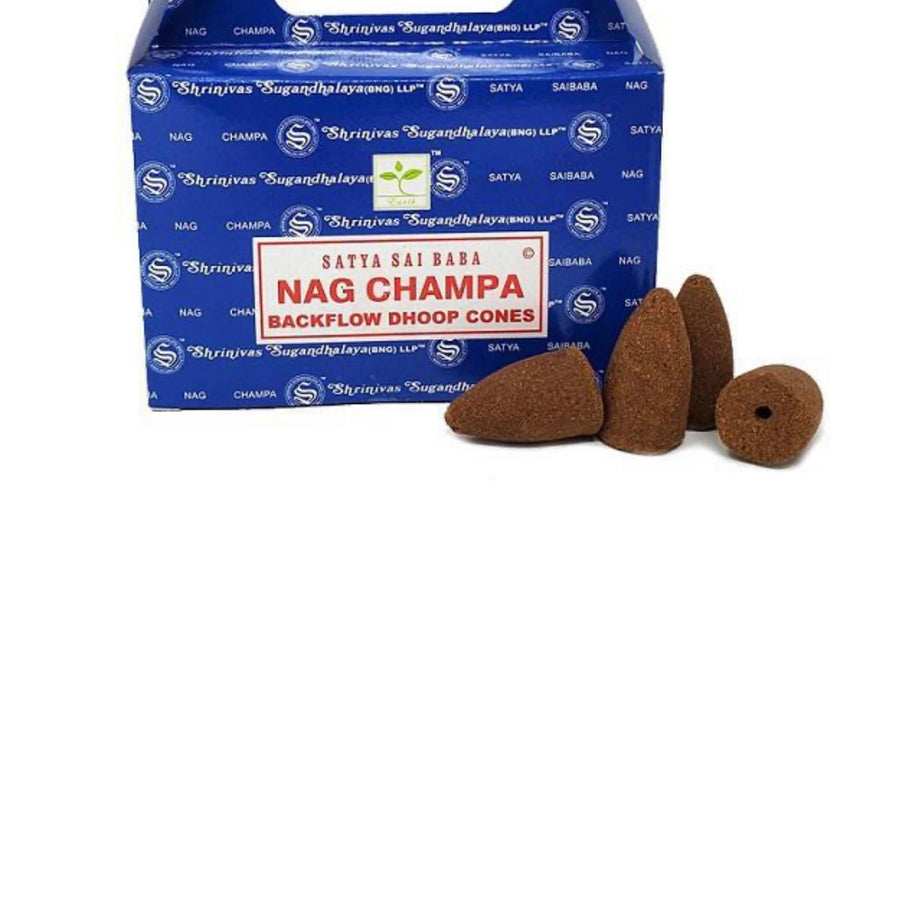 SATYA NAG CHAMPA BACKFLOW INCENSE CONES - Default Title -