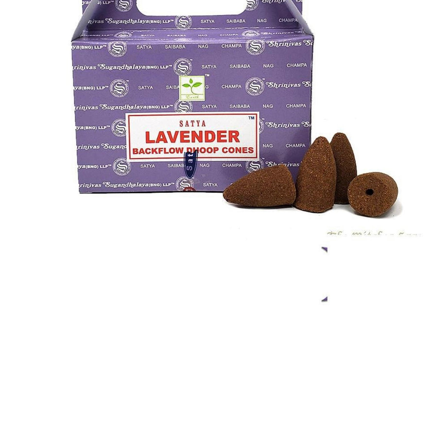 SATYA LAVENDER BACKFLOW INCENSE CONES - Default Title -