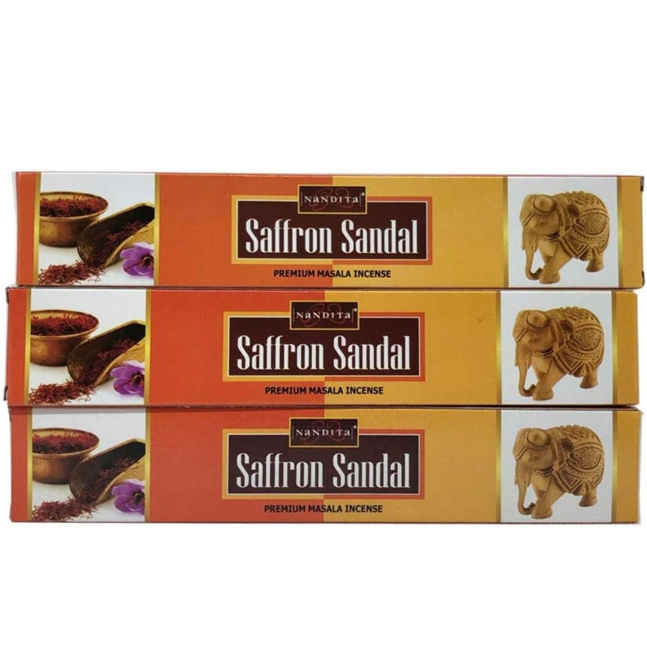 NANDITA SAFFRON SANDAL INCENSE STICKS - Default Title -